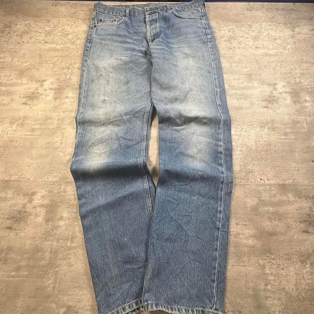 Levi's 501XX Button Fly Jeans Mens 36x34 Blue Faded Light Wash Vintage 90s USA